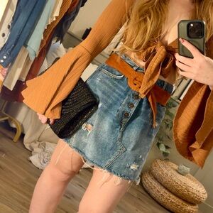 Free People Denim Skirt